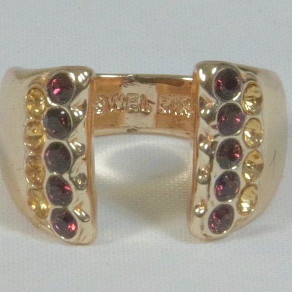 Jewelmint Crystal & Rose Goldtone Cuff Ring, NIB - Picture 2 of 3